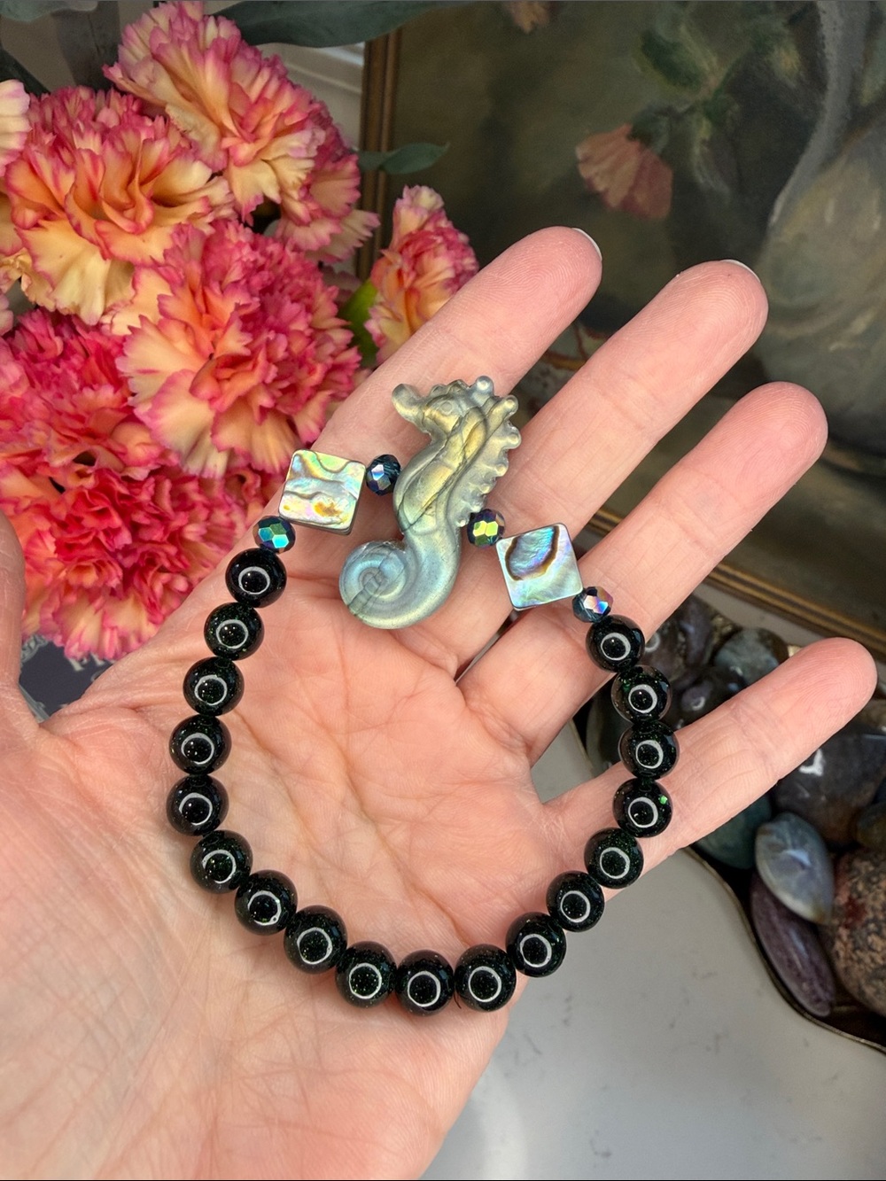 WHERE THE WILD TIDE RUNS • Artisan Gemstone Bracelet • Labradorite: B1326